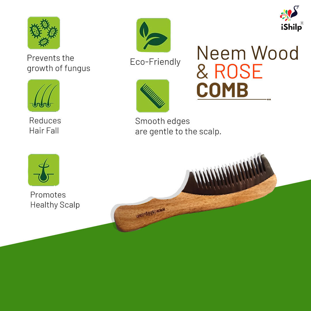 Rose Wood & Neem Comb